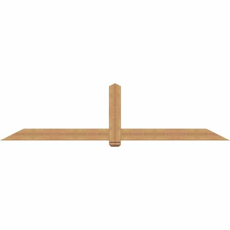 Ekena Millwork Eugene Smooth Timber Gable Bracket, Western Red Cedar, 108"W x 27"H x 3 1/2"D x 5 1/2"F, 6/12 Pitch GBW108X27X0406EUG00SWR